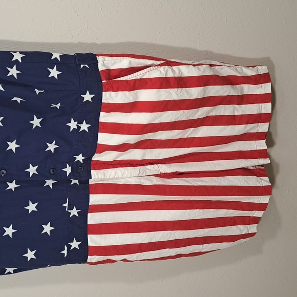 Well Worn L Rodeo Clown Uncle Sam Patriotic Mens Jumpsuit L American Flag Romper - Picture 5 of 14